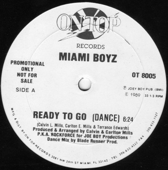 Miami Boyz : Ready To Go (12", Promo)