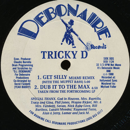 Tricky D (2) : Take It To The Max (12", Blu)