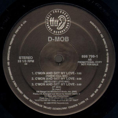 D-Mob* Introducing Cathy Dennis : C'mon And Get My Love (12", Promo)