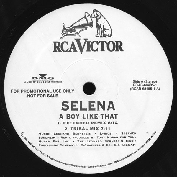 Selena : A Boy Like That (The Remixes) (12", Promo)