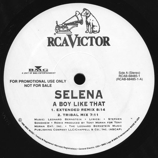 Selena : A Boy Like That (The Remixes) (12", Promo)