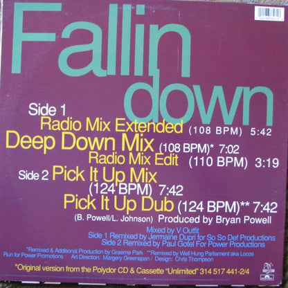 Nu Colours : Fallin Down (12", Maxi)