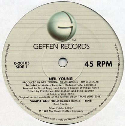 Neil Young : Sample And Hold (12", Maxi)
