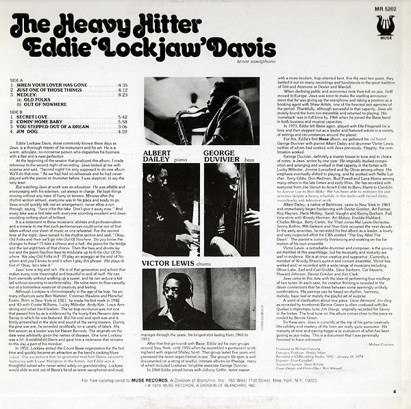Eddie "Lockjaw" Davis : The Heavy Hitter (LP)