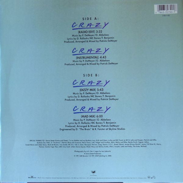 Daisy Dee : Crazy (12", Promo)