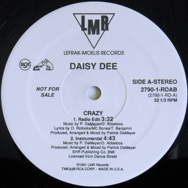 Daisy Dee : Crazy (12", Promo)