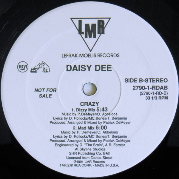 Daisy Dee : Crazy (12", Promo)