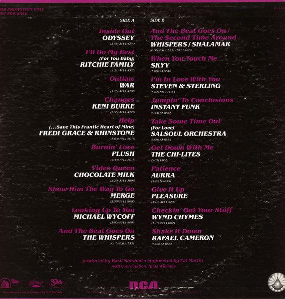 Various : RCA Records And Associated Labels Black Music Sampler 1982 (12", Mixed, Promo)