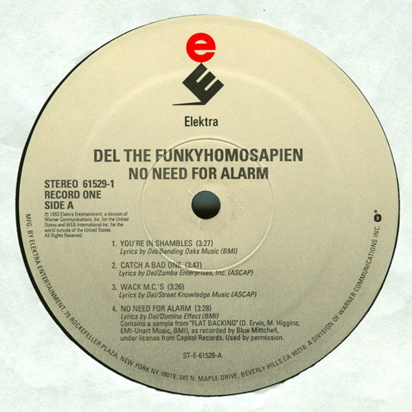 Del! The Funky Homosapien* : No Need For Alarm (2xLP, Album)