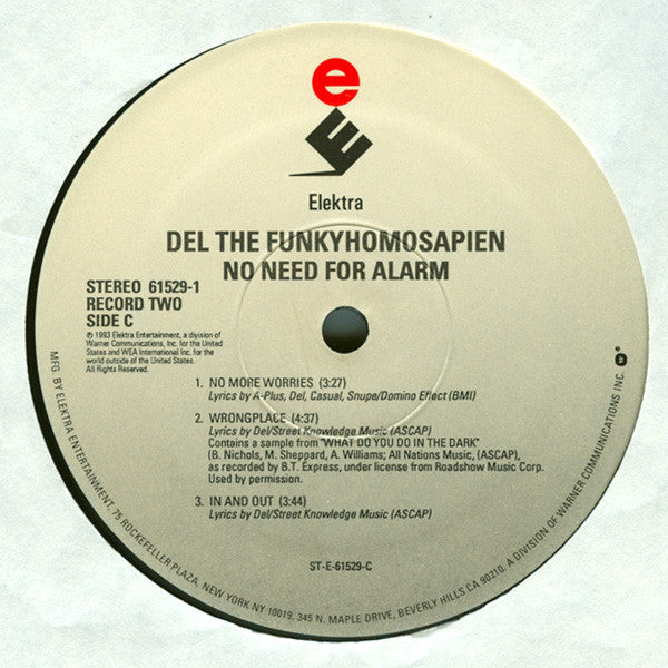 Del! The Funky Homosapien* : No Need For Alarm (2xLP, Album)