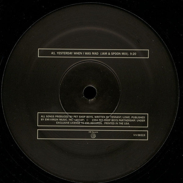 Pet Shop Boys : Yesterday, When I Was Mad (The Mixes) (2x12", Ltd)
