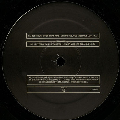 Pet Shop Boys : Yesterday, When I Was Mad (The Mixes) (2x12", Ltd)
