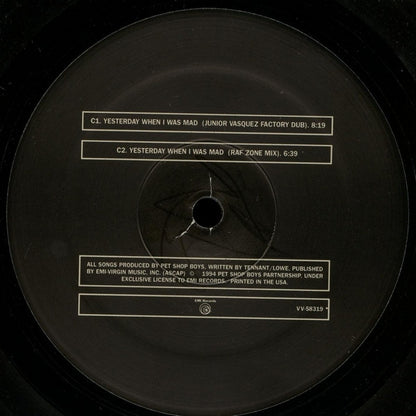 Pet Shop Boys : Yesterday, When I Was Mad (The Mixes) (2x12", Ltd)