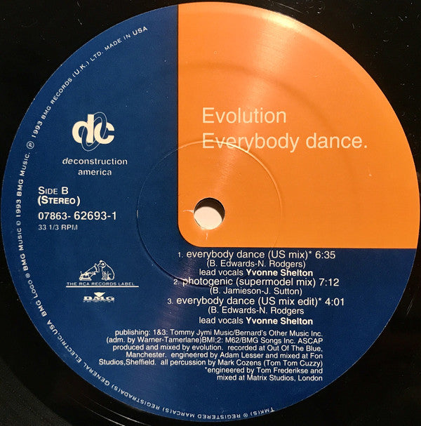 Evolution : Everybody Dance (12")