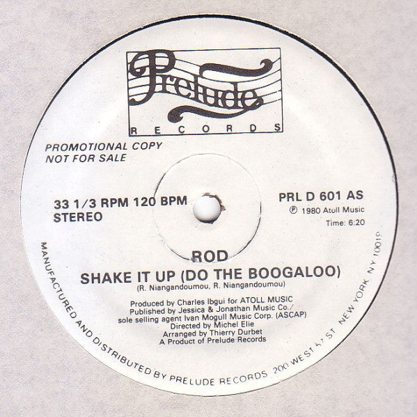 Rod : Shake It Up (Do The Boogaloo) (12", Promo)