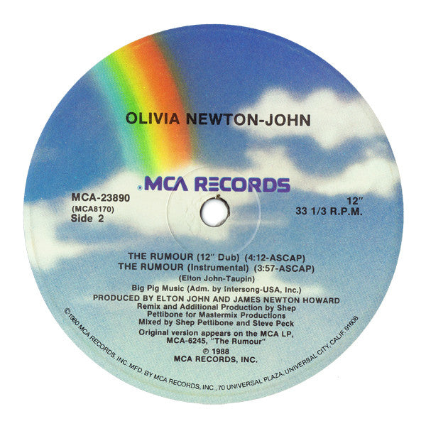 Olivia Newton-John : The Rumour (12", Single)