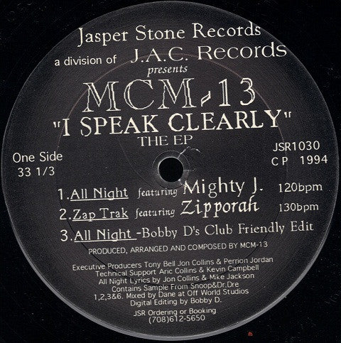 MCM 13 : I Speak Clearly (12")