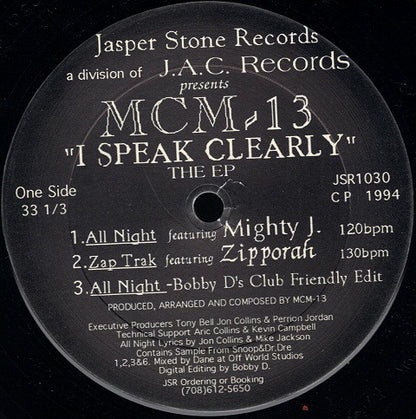 MCM 13 : I Speak Clearly (12")