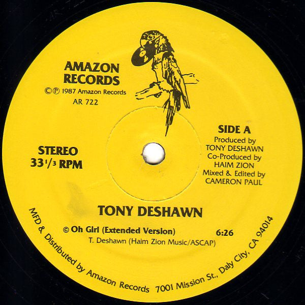 Tony Deshawn : Oh Girl (12")