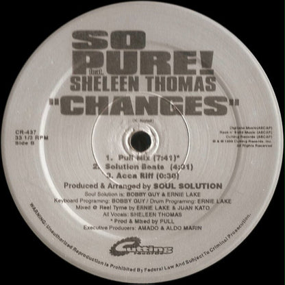 So Pure! Feat. Sheleen Thomas : Changes (12")