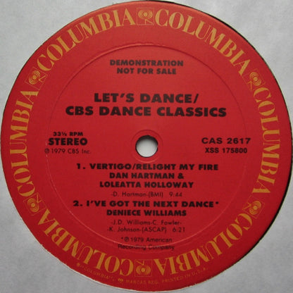 Various : Let's Dance/CBS Dance Classics (12", Promo)