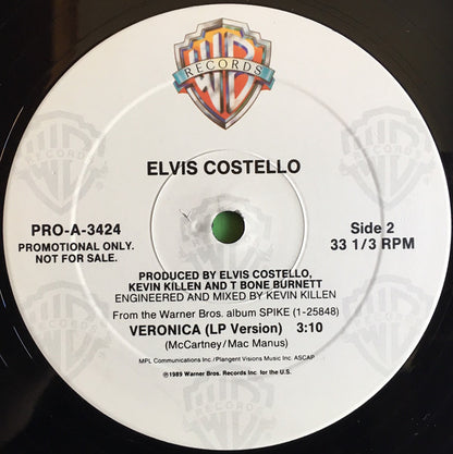 Elvis Costello : Veronica (12", Single, Promo)