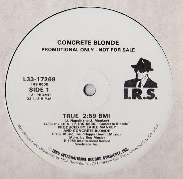 Concrete Blonde : True (12", Promo)