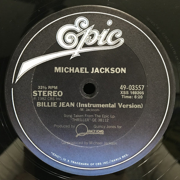 Michael Jackson : Billie Jean (12", Single, Car)