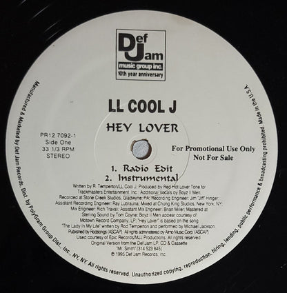 LL Cool J Featuring Boyz II Men : Hey Lover (12", Promo)