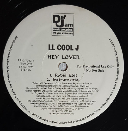 LL Cool J Featuring Boyz II Men : Hey Lover (12", Promo)
