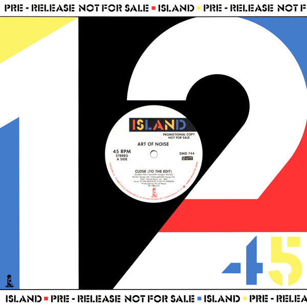 The Art Of Noise : Close (To The Edit) (12", Promo)