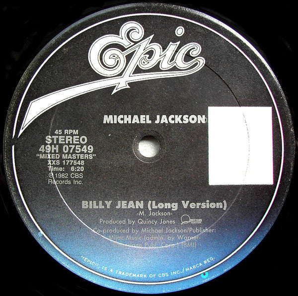 Michael Jackson : You Can't Win (Part 1) / Billie Jean (12")