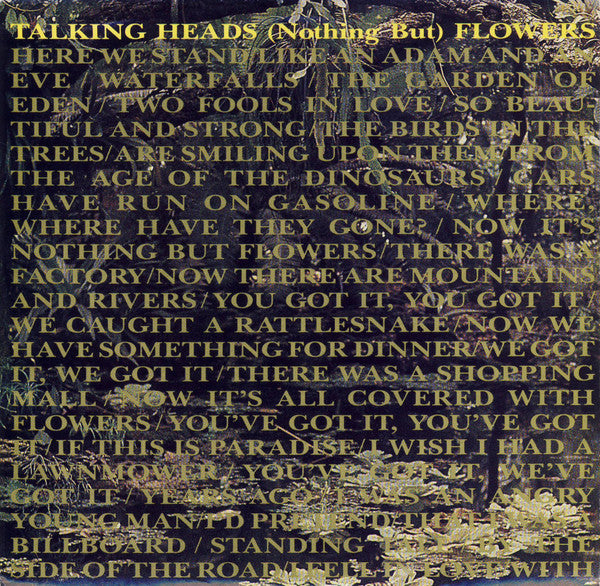 Talking Heads : (Nothing But) Flowers (7", Single, Promo, Styrene)