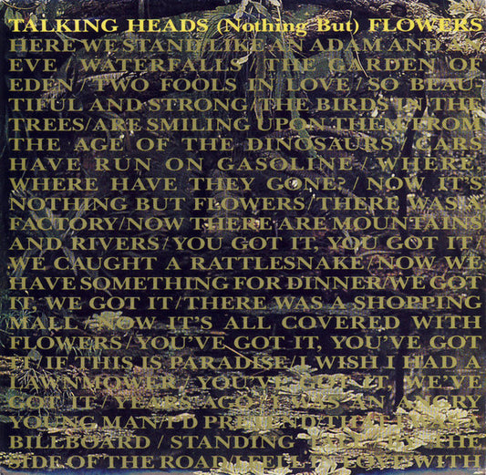 Talking Heads : (Nothing But) Flowers (7", Single, Promo, Styrene)