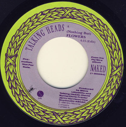 Talking Heads : (Nothing But) Flowers (7", Single, Promo, Styrene)