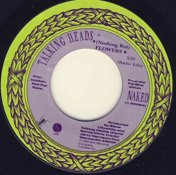 Talking Heads : (Nothing But) Flowers (7", Single, Promo, Styrene)