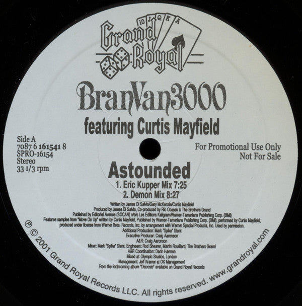 BranVan3000* featuring Curtis Mayfield : Astounded (12", Promo)