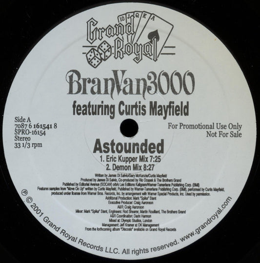 BranVan3000* featuring Curtis Mayfield : Astounded (12", Promo)