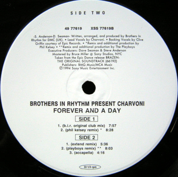 Brothers In Rhythm Present Charvoni : Forever And A Day (12")