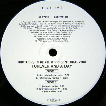 Brothers In Rhythm Present Charvoni : Forever And A Day (12")