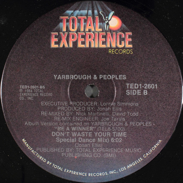 Yarbrough & Peoples : Don't Waste Your Time (12")