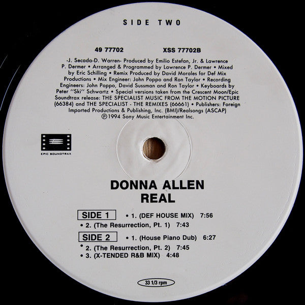 Donna Allen : Real (12")