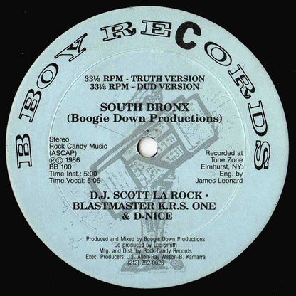 Boogie Down Productions : South Bronx / The "P" Is Free (12", Lig)