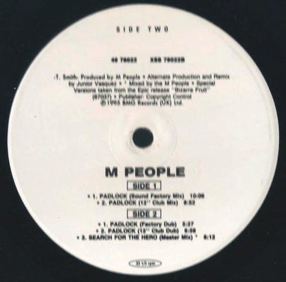 M People : Search For The Hero / Padlock (12")