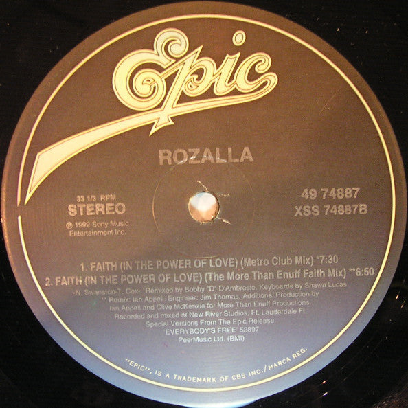 Rozalla : Faith (In The Power Of Love) (12")