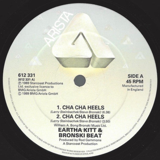 Eartha Kitt & Bronski Beat : Cha Cha Heels (12")
