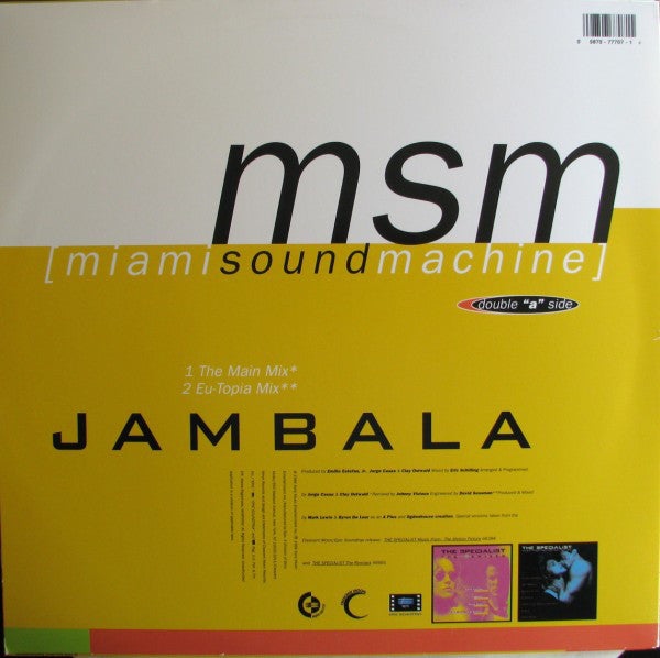 Miami Sound Machine, Donna Allen : Jambala / Love Is The Thing (12")