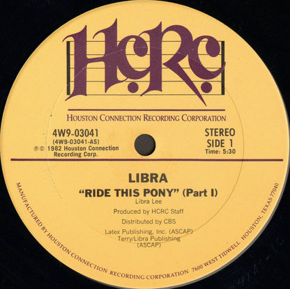 Libra (4) : Ride This Pony (12")