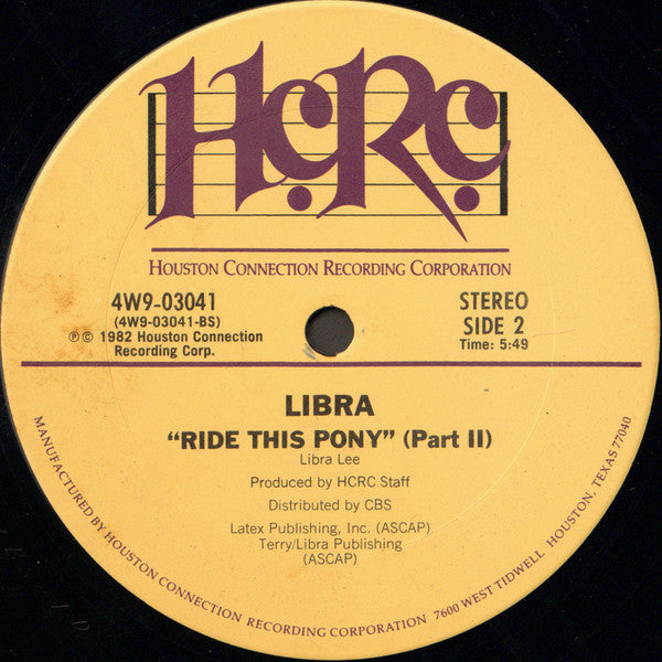 Libra (4) : Ride This Pony (12")