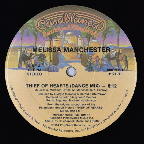 Melissa Manchester : Thief Of Hearts (12")